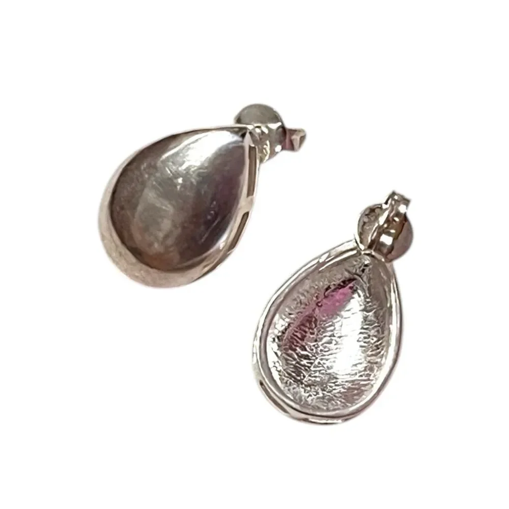 Sterling Silver Teardrop Post Earrings